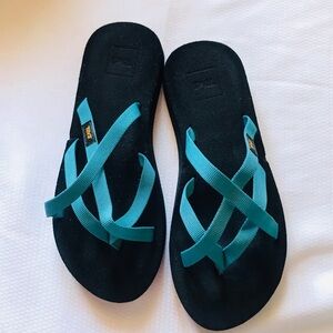 Teva Black and Teal Sandals